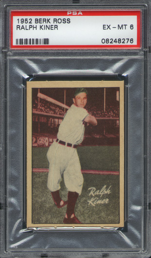 1952 Berk Ross Ralph Kiner PSA 6 Pittsburgh Pirates HOF  