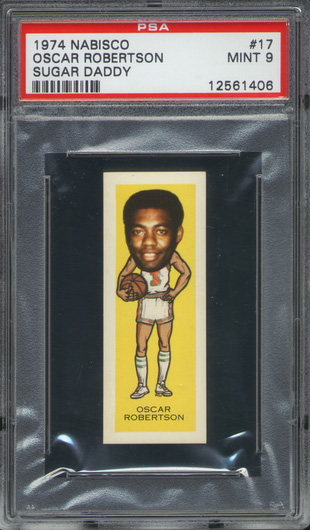 1974 Nabisco Sugar Daddy #17 Oscar Robertson PSA 9  